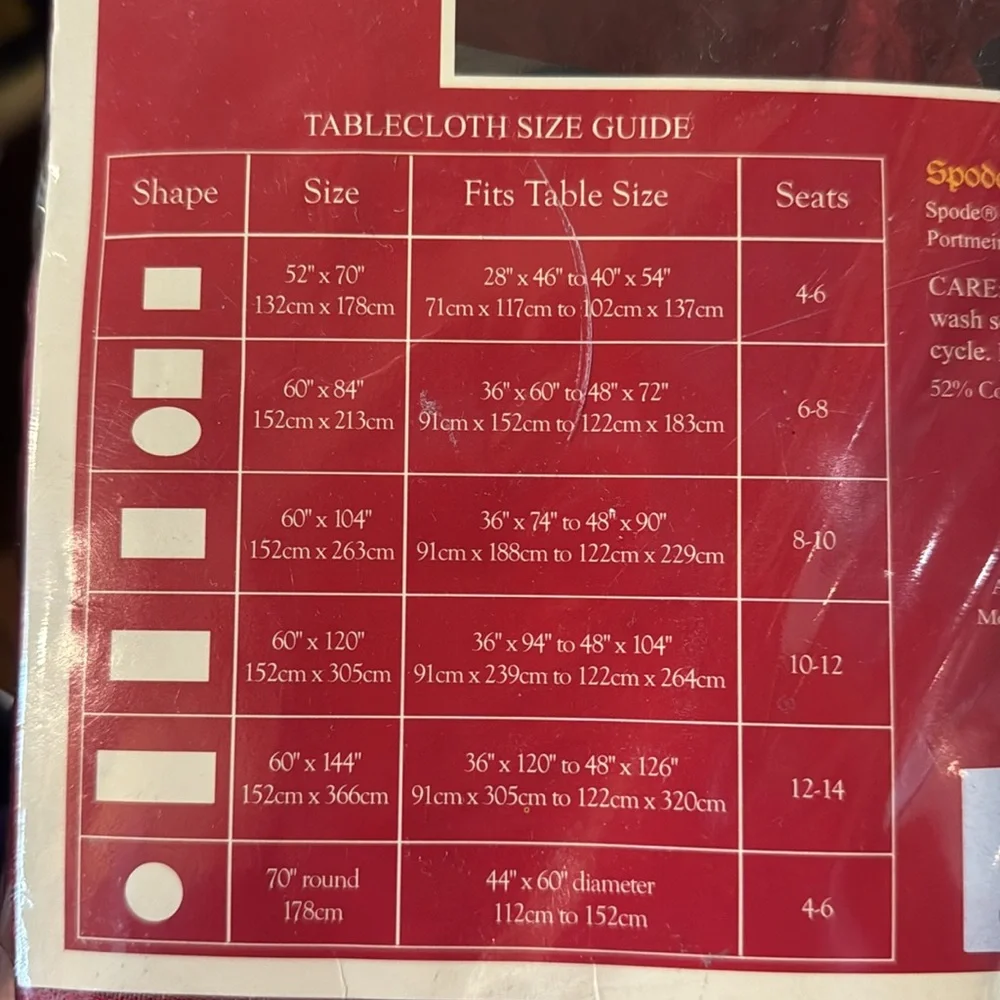 Red Tablecloth 60